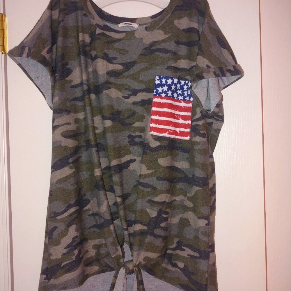 First Love camo top